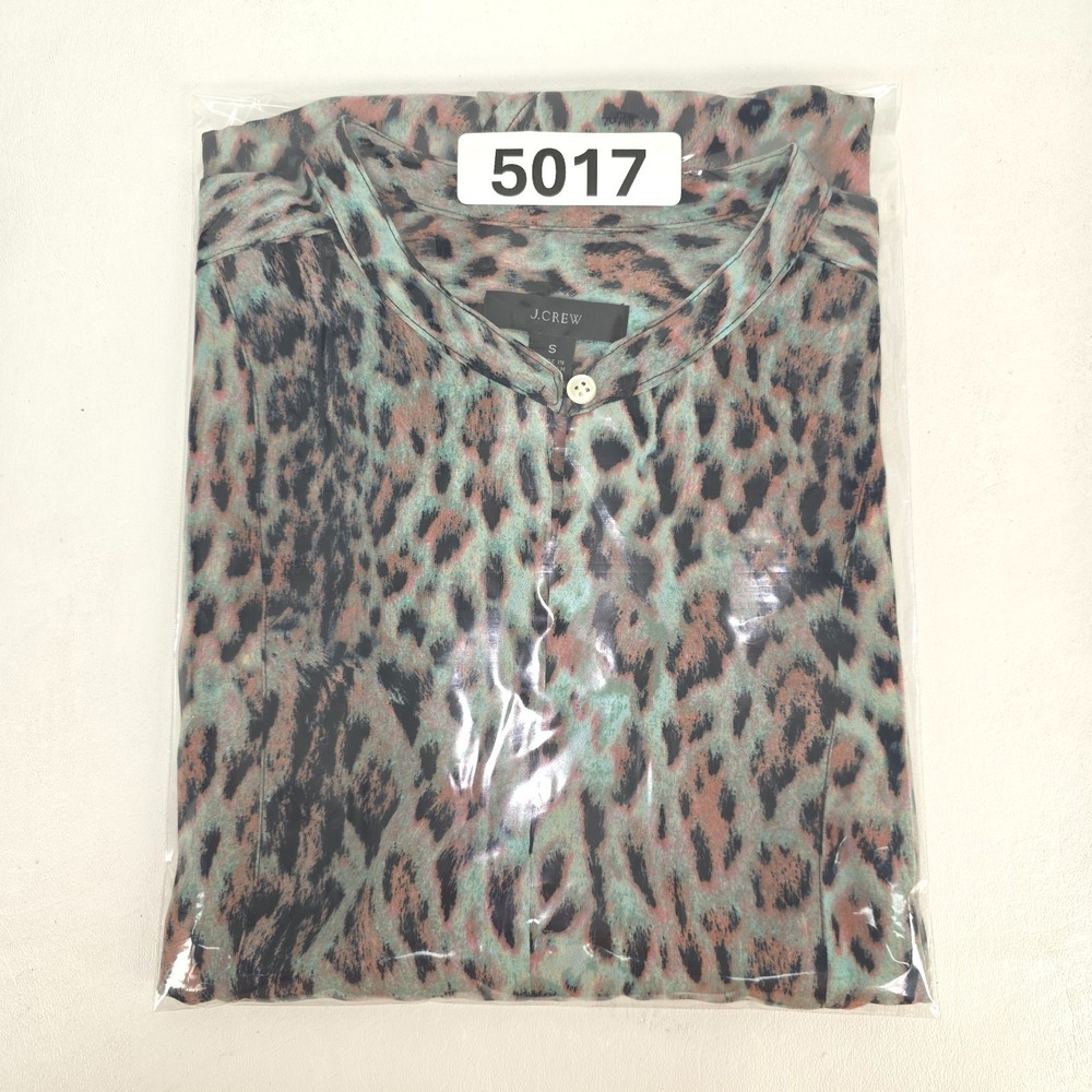 J Crew Leopard Print Blouse Women Small Sleeveless Keyhole Neck Colorful Mobwife - Picture 8 of 16